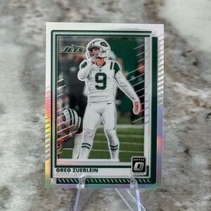 🔥 2025 Greg Zuerlein Panini Donruss Optic Silver Variation Prizm Card. Jets